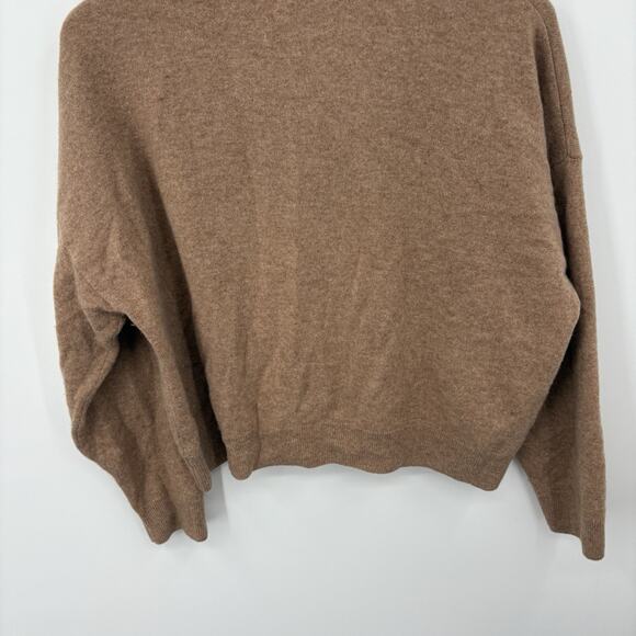 MNG Cashmere Polo Sweater Small Quiet Luxury Parisian Soft Camel Academia Retro - Picture 6 of 6